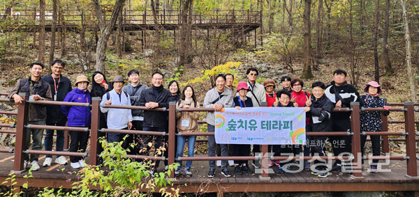 이수봉사단 3차 숲치유테라피 산책길 사진